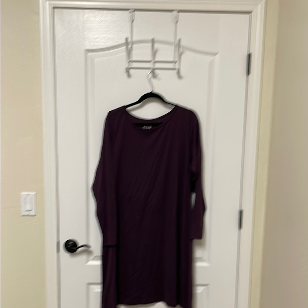 Elegant Marionberry Purple Long Sleeve Dress